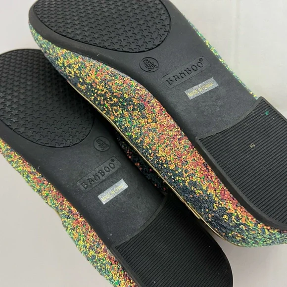 BAMBOO Women's Sparkling Multicolor Flats - Picture 4 of 7